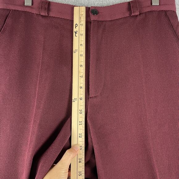 Versus Versace Wool Trouser Pants Mens US 34x29 Burgundy Cuffed Italy Made - Picture 5 of 14